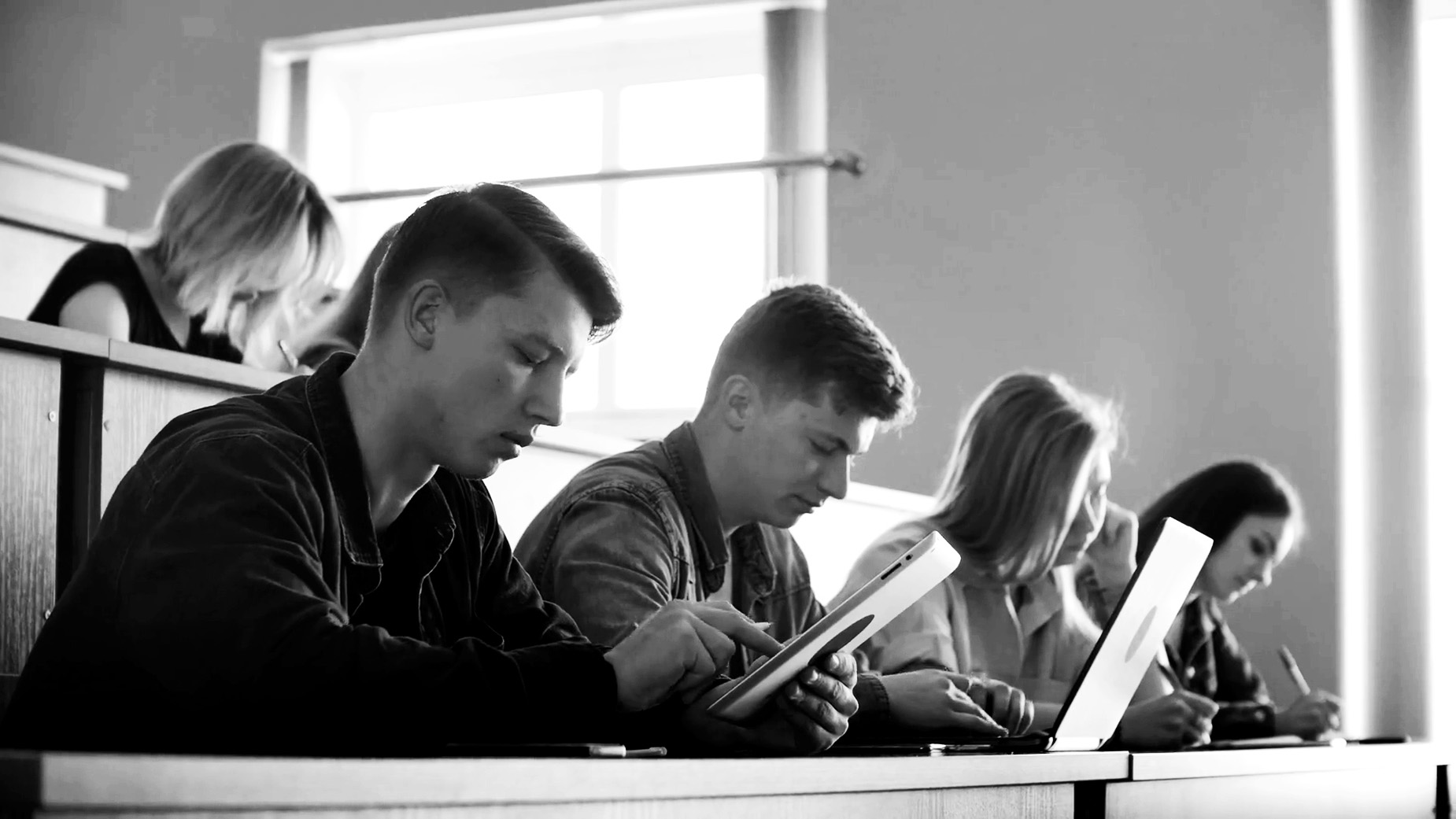 Students studying
